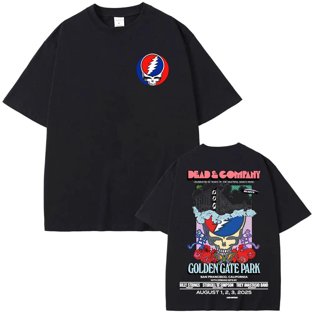 Grateful Dead Street Hip Hop T Shirt Short Sleeve Casual Cotton Tshirt Reverse Printing Fashion Tee-shirt Soft Tops