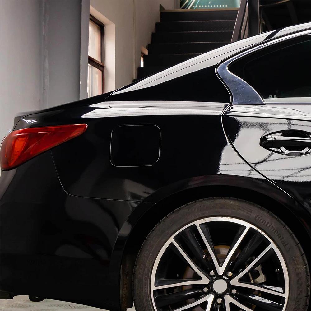 Glossy Bright Black Car Wrapping Film Auto DIY Decal Bubble Free Sticker Vinyl Film Car Accessories Exterior Interior Decoration