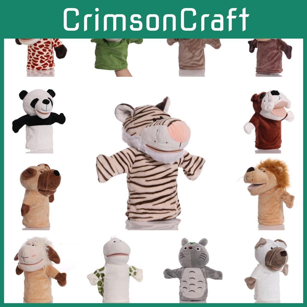 Animal Hand Plush Puppet Toy Cartoon Glove Role Play Interactive Child Educational