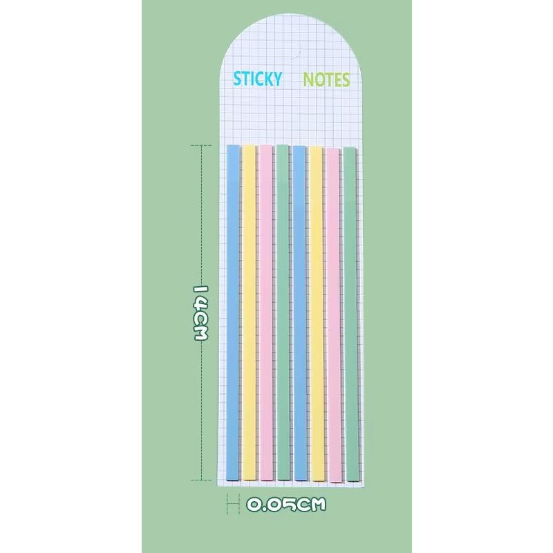 160Pcs Transparent Highlighter Tape Removable Sticky Tabs Morandi Neon Clear Sticky Notes Aesthetic Office School Supplies