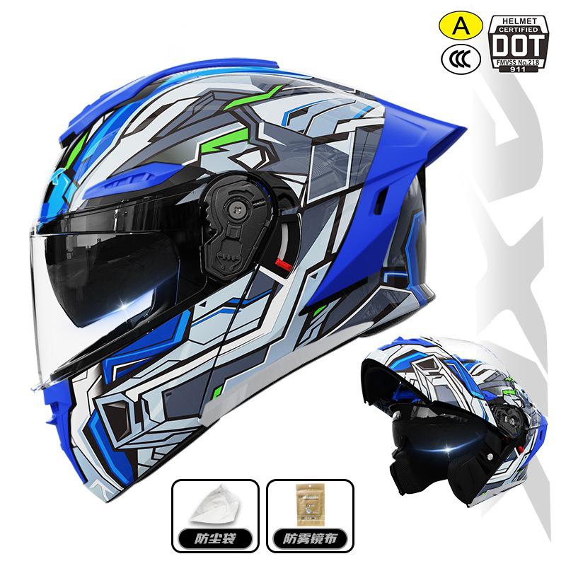 MRC Blue Color Full Face Motorcycle Helmet for Men Women Moto Helmet Original DOT Approved Helmet Full Face Helmet Racing Helmet