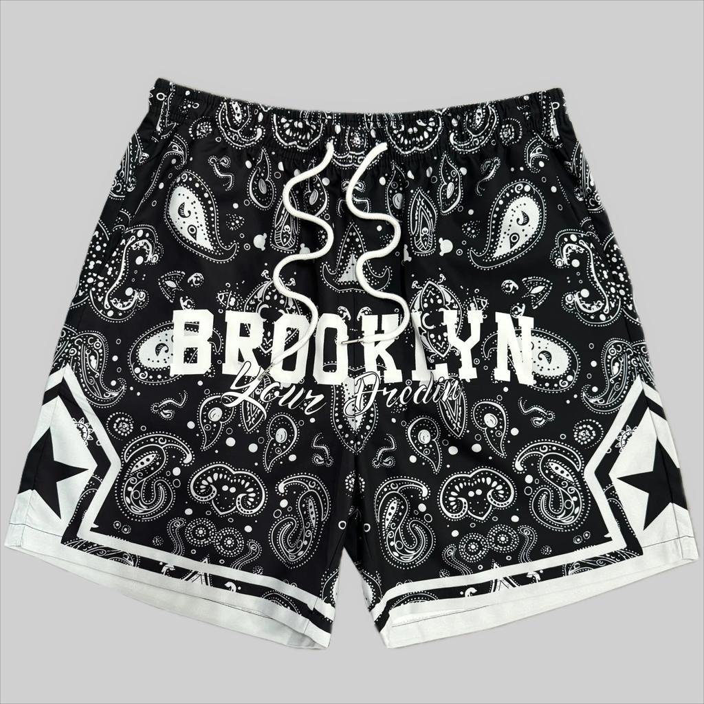 Pantalones Cortos de Baloncesto de Verano Clásicos Retro Cómodos Estampados Moda Deportivos Transpirables para Entrenamiento Deportivo al Aire Libre