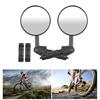 360 Degree Rotation Bike Handlebars Mirror With Gibbous Lens Wide Compatibility For Road Mountain Electric Bicycles