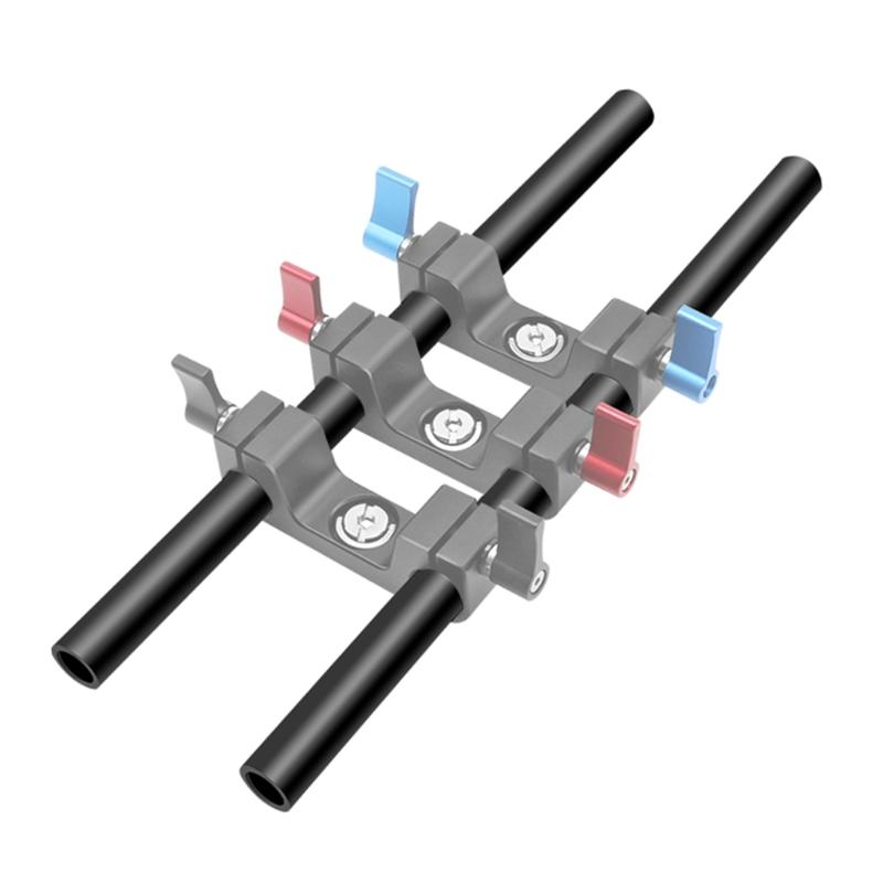 2 pezzi Alluminio 15mm Asta per Binario Camera con Filettatura Femmina M-12 per Rig Camera DSLR 15mm Spalla Rig
