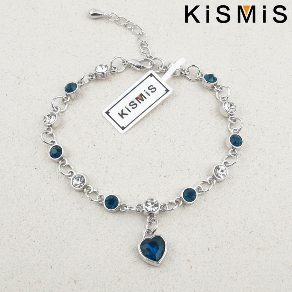 1PC Simple Creative Blue Crystal Zircon Heart Bracelet Women Valentine Day Gift Peach Heart Jewelry Accessories синий