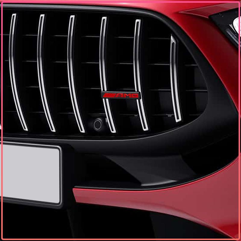 1Pcs Auto Front Grill Badge Emblem AMG Logo Styling For Mercedes-Benz CLS GLC GLK W211 W221 W220 W163 W164 W203 W204 A B C E S SLK Class