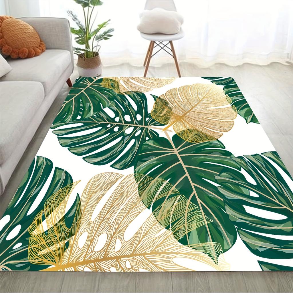 1 Stück tropische Anti-Ermüdungs-Küchenteppiche, Palmblatt-Druck, wasserdicht, rutschfest, dick, gepolstert, Küchenmatte, strapazierfähig, Komfort für die Küche