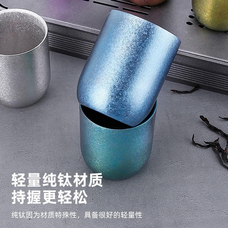 Pure Titanium Double Wall Vacuum Insulated Beer Cup 240ml Portable Travel Mug Cold Hot Drinks Outdoor Camping