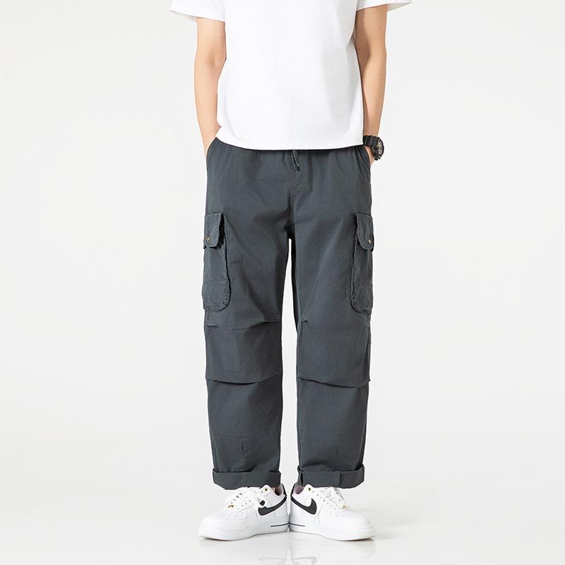 Overalls Casual Loose Trousers Summer New Men's Straight Trendy High Street Pants Men's High Sense