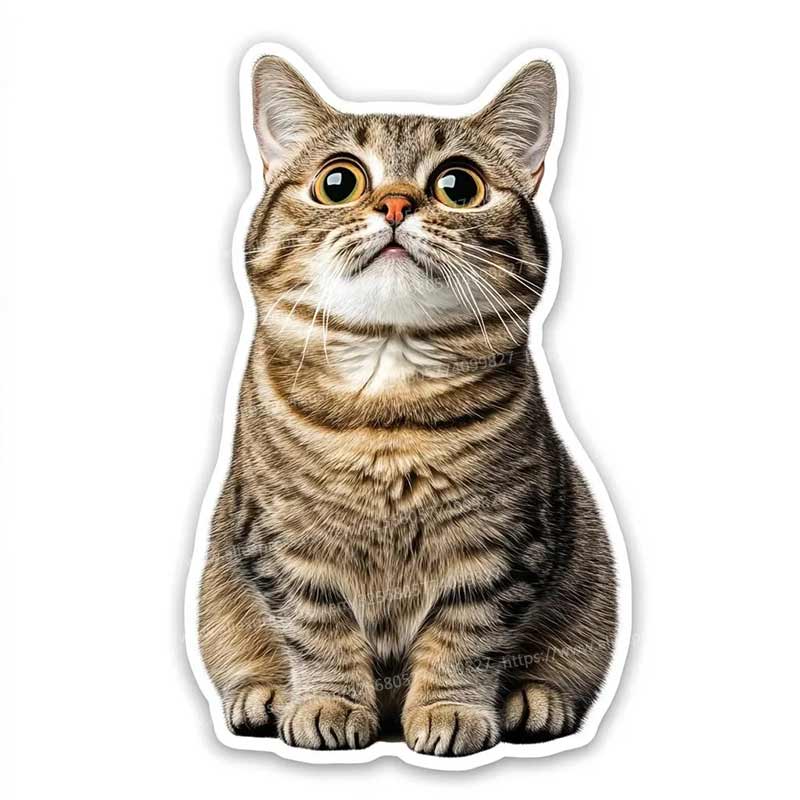 Funny Cat Animal Car Sticker Cartoon Waterproof Styling Automobiles Motorcycle Exterior Accessories Vinyl Decals Y211