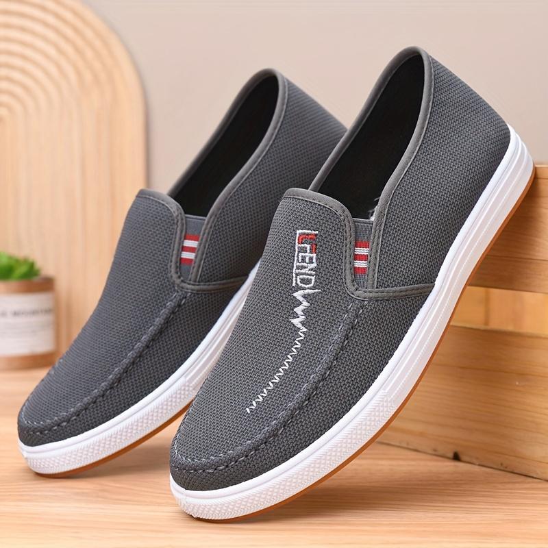 Non Slip Cloth Shoes Men's Board Shoes Lightweight Breathable Canvas Shoes Comfortable Work Shoes