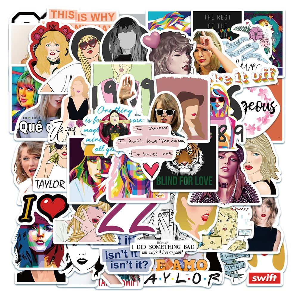 Taylor Swift Music Album Stickers Waterproof Diy For Luggage Guitar Skateboard Phone Case Water Bottle