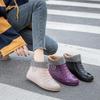 Водонепроникне полотняне взуття з ПВХ. Жіночі черевики на платформі. Модні дощові черевики.
