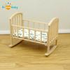 1/12 Dollhouse Mini Cradle Baby Bed Rocking Bed Model Dollhouse Simulation Furniture Decoration Dolls House Accessories Play Toy