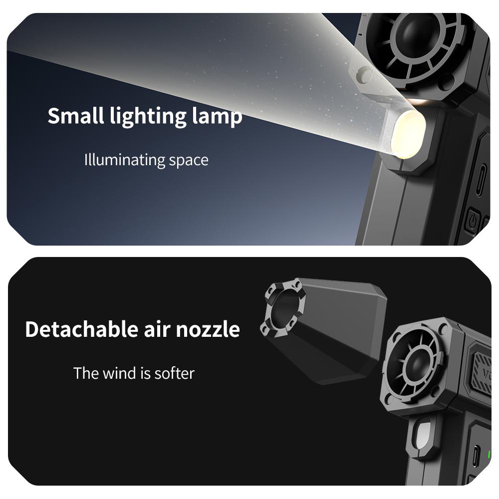 Violent Fan 300000RPM Powerful Air Blower 9 Gear Adjustable Digital Display Electric Air Duster 52m/s Brushless Turbo Jet Blower