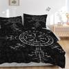 3pcs Viking Runes Bedding Set Soft Polyester Down Comforter Cover and Pillowcases, Suitable for All Seasons, Practical Gifts for the Home 0729093