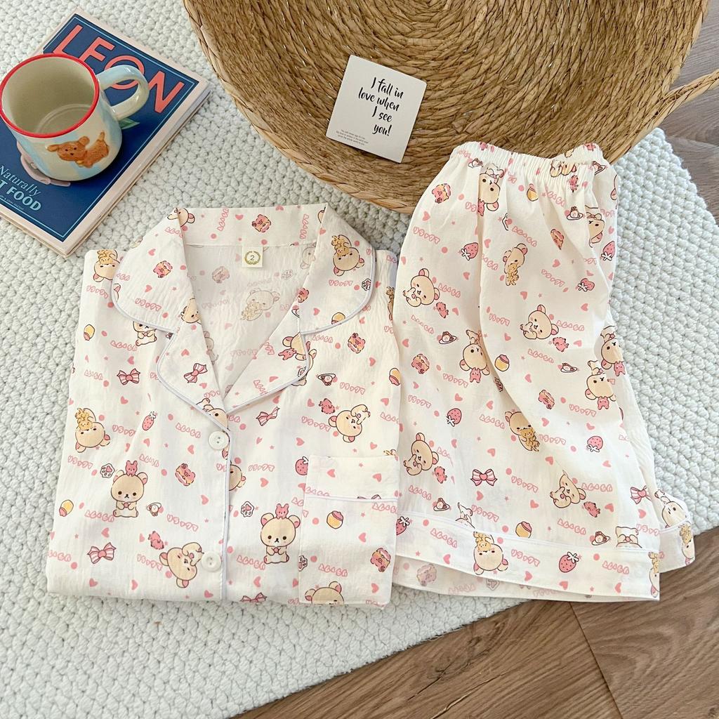 Sommer neue Pyjamas Damen kurzärmelig Shorts dünne Wolkenbaumwolle Cartoon niedlich große Größe Koreanische Version Loungewear