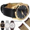 Genuine Leather Watchband Fit for Tissot Couturier T035 Watch–18mm 20mm 22mm 23mm Black Brown Curved End Strap-Deployment Clasp