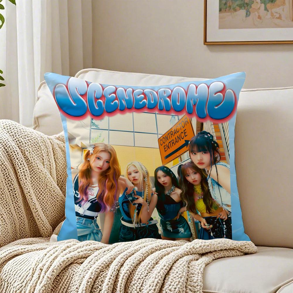 GirlGroup Kpop RRESCENE Cushion Cover Pillowcase Antidustmite living Room Sofa Decor Cushion Room
