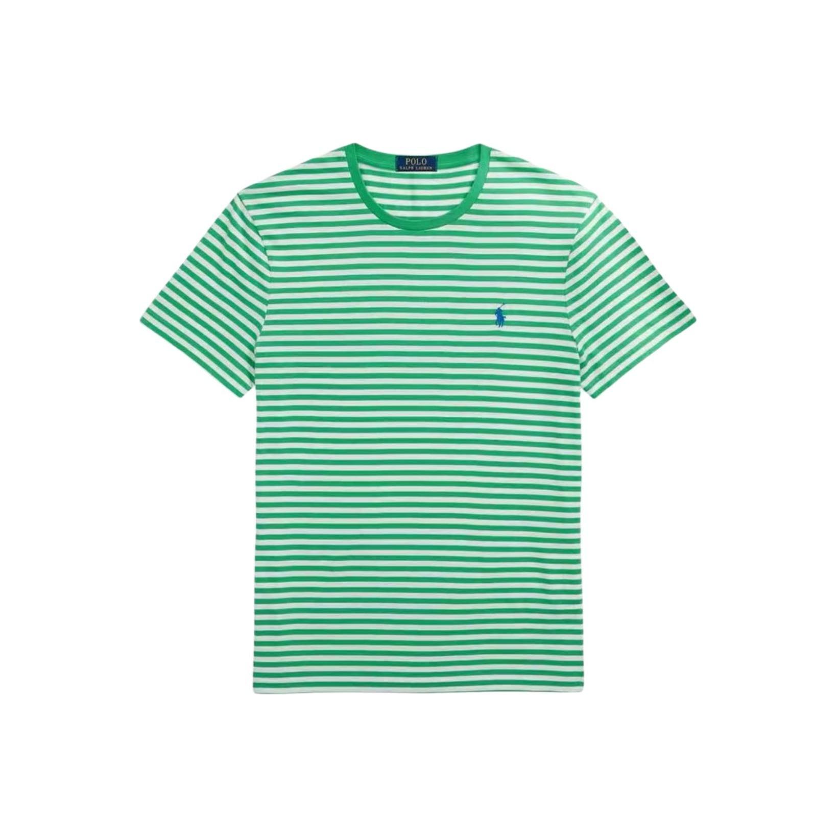 

Polo Ralph Lauren SS25 Круглый вырез Полосатая Вышитая Футболка с коротким рукавом Мужские Топы 710960660-004 M