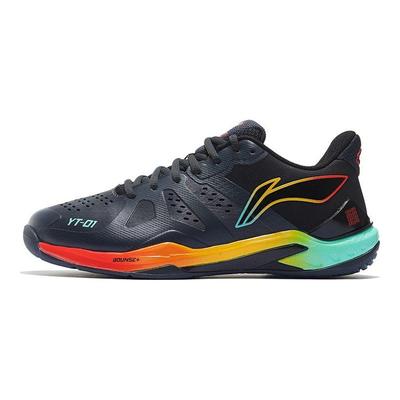 Li Ning Cloud Thunder Tkanina Syntetická Koža Tlmiaca Nárazy Priedušná Odolná Proti Opotrebeniu Protišmyková Nízka Badmintonová Obuv Unisex Obuv Čierna AYAS028-5
