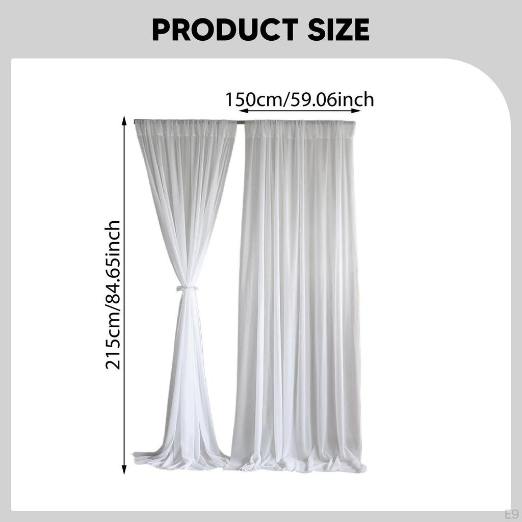 Backdrop Curtains 2 Panels Drapes Wedding Decoration for Festival Birthday