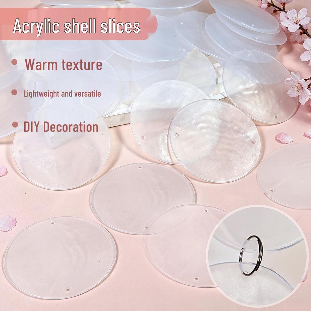 5cm Mother-of-Pearl Slices for Wedding Decorations and DIY Projects - Perfect for Wind Chimes, Curtains, and Hanging Ornaments