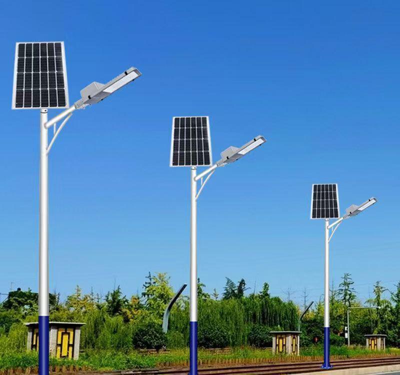 Solar Street Light Set with Pole - LED Outdoor Lighting for Rural Projects