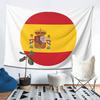 Spain Spanish Flag Round Tapestry Decor Art Aesthetic Tapestries for Living Room Bedroom Home Wall Cloth Wall Hanging