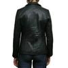 Women New Blazer Black Two-Button Genuine Stylish Casual Handmade Leather Lambskin