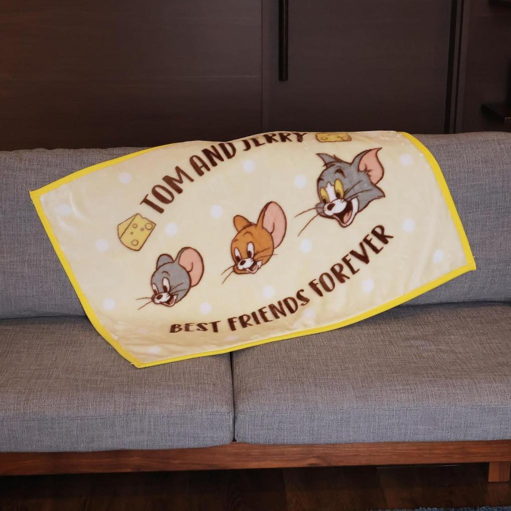 Marushin Tom und Jerry Käse Lächeln Polyester Winterprodukt 4105084800 Decke, Meyer, Niedlich, Flauschig, Stilvoll, Wärmer, Nummer
