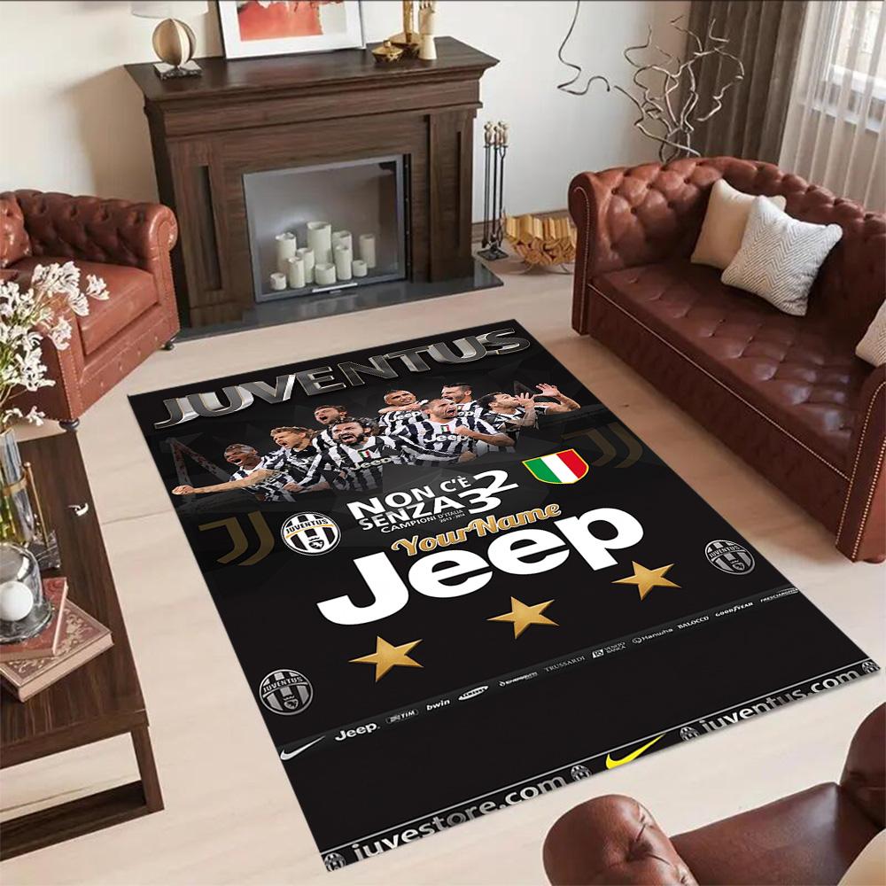 Juventus Personalized Text Floor Mat Suitable for Dormitory Game Room Bedrooms Living Rooms Antislip Carpet Anime Office Decor