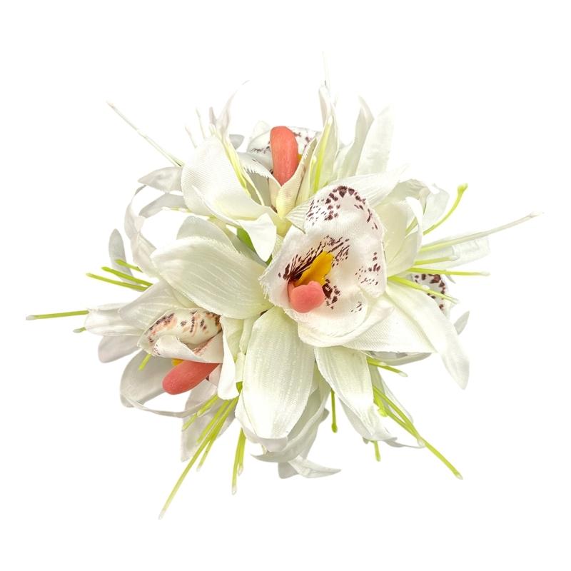 Pince à Cheveux Fleur Tropicale Épingle à Cheveux Florale Barrette Décoration de Cheveux Accessoires de Cheveux Pour Coiffures de Mariée et de Tous les Jours