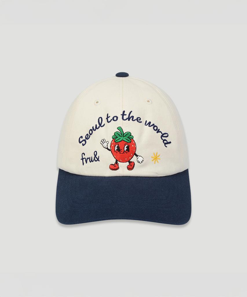Peuluaen Seoul Single Logo Ball Cap Tone-On-Tone_3 Colors