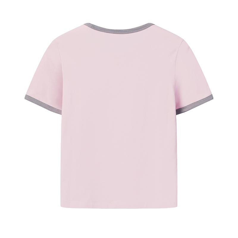 FILA Original Cool Touch Youth Trend T-Shirt Women tops Pink F11W629110FPK