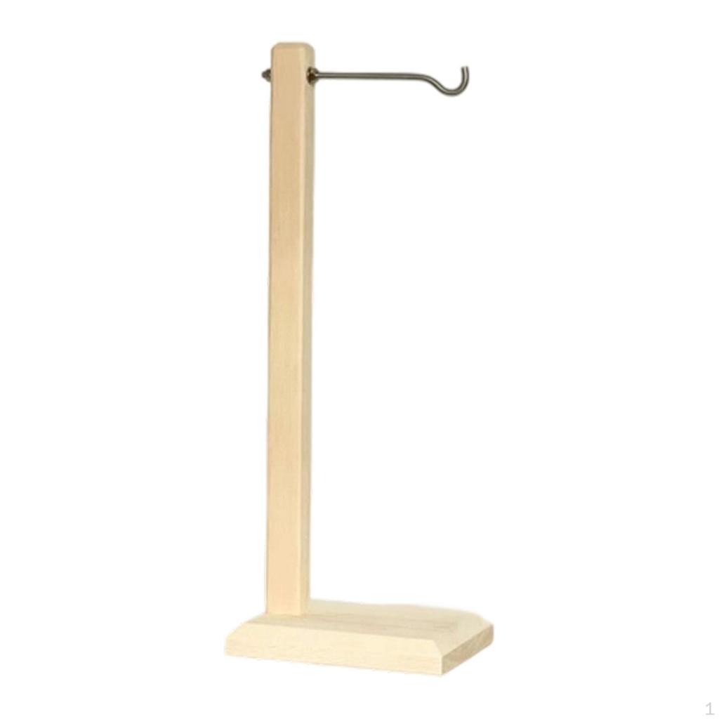 Decorative Wooden Wind Chime Holder Elegant Ornament with Metal Hook Suitable for Living Room