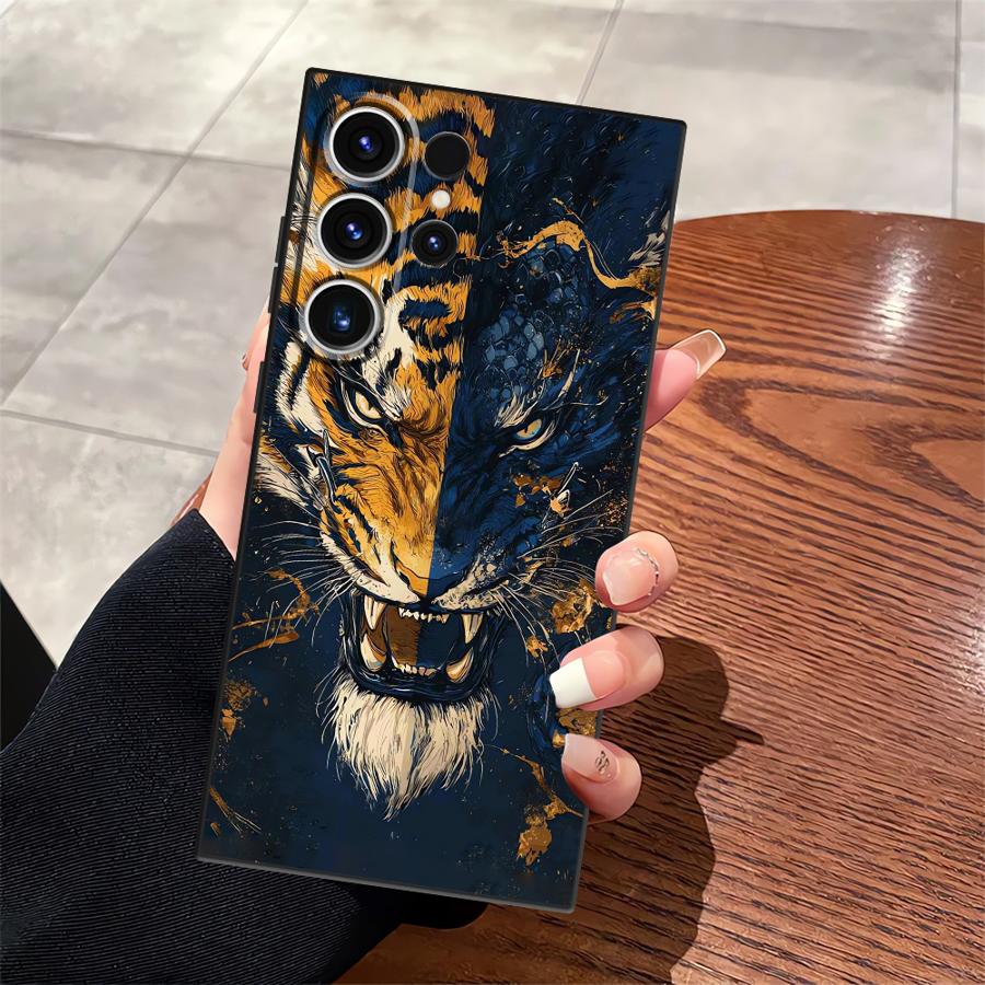 

Case for Samsung Galaxy S26 Ultra S10 S9 S21 FE S25 Plus S20 Ultra S23 S24 Note 20 8 9 10 Funda Phone Cover Cool Cartoon Tiger Galaxy Note8