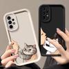 Funda Linda Gato Americano de Pelo Corto Para Samsung A55 A35 A13 A54 A53 A52 A34 A33 A32 A21S A14 A23 A24 A12 A51 A71 Funda de Teléfono