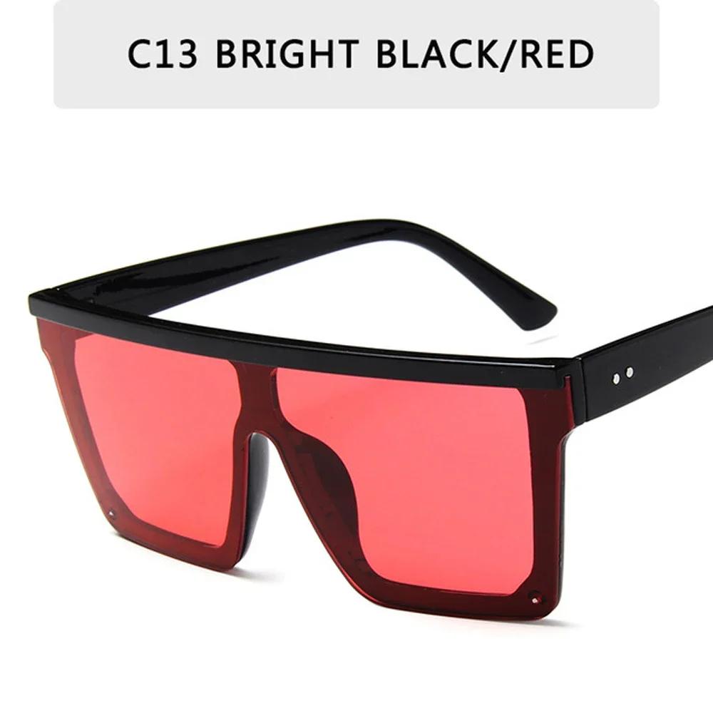 Square Sunglasses Women Luxury Vintage Brand Design Sun Glasses Big Frame Mirror Red Purple Eyewear Uv400