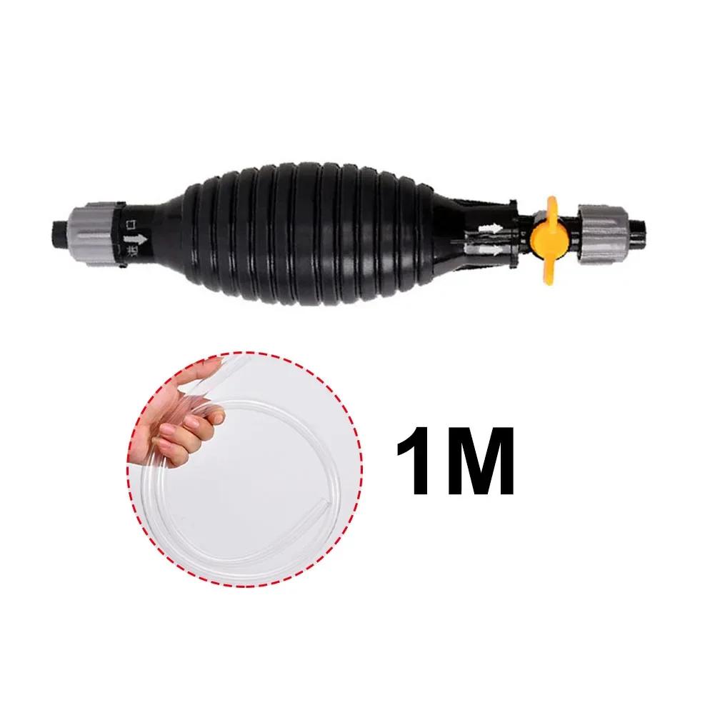 18mm Manual Fuel Pump High Flow Car Motorcycle Hand Siphon Water Fish Tank Oil Gasoline Petrol Diesel Liquid Transfer Tool