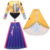 Kids Girls Anime Cartoon K-Pop Rumi Print T-shirt Skirt Bag Cloak Set Outfit Christmas Role Play Halloween Cosplay Costumes