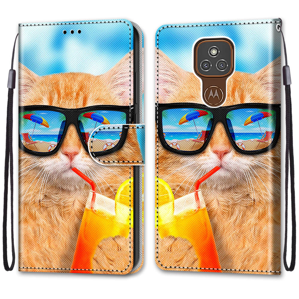 Luxury Painted Leather Case Wallet Book Style Protective Cover for Motorola Moto G85 G75 G55 G35 G34 G24 G15 G05 G84 G54 G32 G14 G13 G23 G53 E20 E30