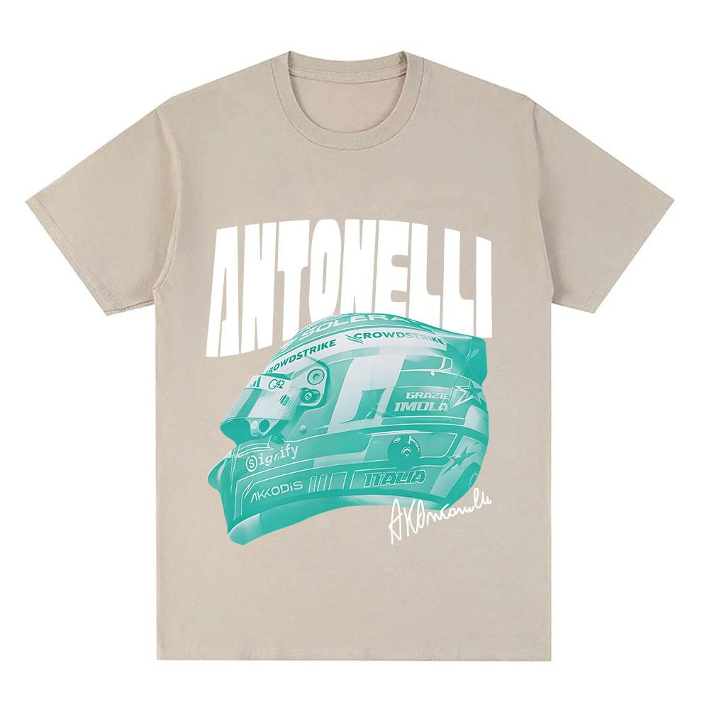 Kimi No.12 Antonelli Racing Driver T-shirt O-neck Summer Short Sleeve Mens Tshirts Unisex Streetwear Design Graphic Print Tees Anime Tops Band T-shirt