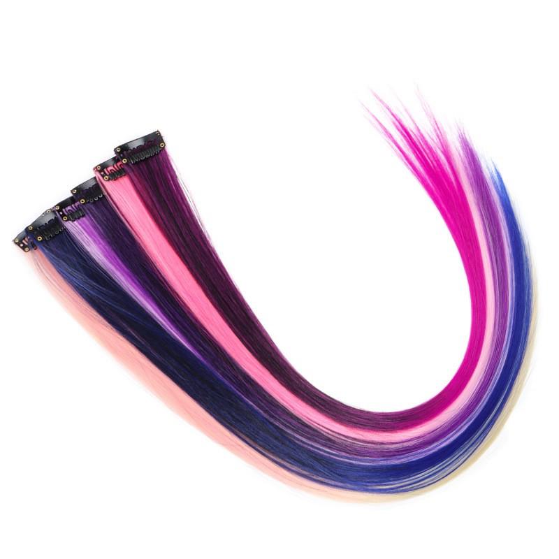 Versatile Colored Clip-In Wig: Heat-Resistant, Permable, Dyeable, and Cuttable One-Piece Hair Extension