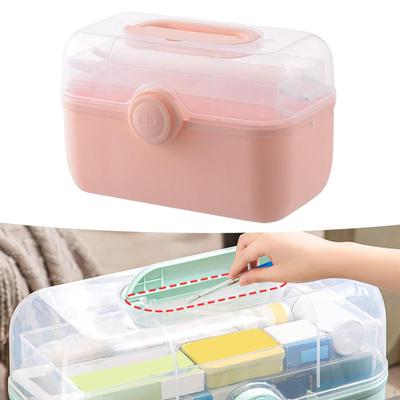 Caja de Almacenamiento Contenedor Organizador con Candado Estuche de Transporte para Primeros Auxilios