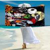 Ultra-Soft Beach Towel with The Nightmare Before Christmas Theme,Ideal for Pool - Camping, Diving - Perfect Travel Essential, Vibrant Beach Towel.