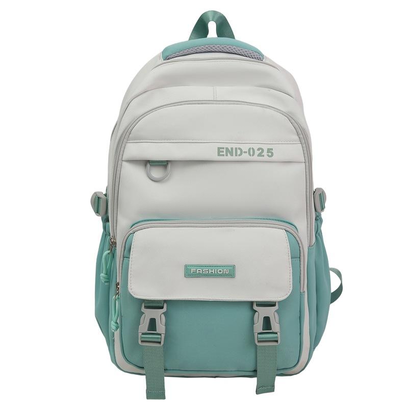 Schoolbag Color Matching Schoolbag 1011 New Middle and High School Large-capacity Casual Backpack Wear-resistant Practical Men's and Women's Backpack