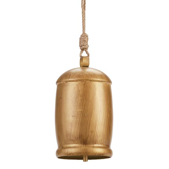 Rustic Bell Christmas Ornament Vintage Metal Decorative Bell Large Hanging Cow Bell Decoration for Mantel Table Centerpiece Winter Tree Garland Decor