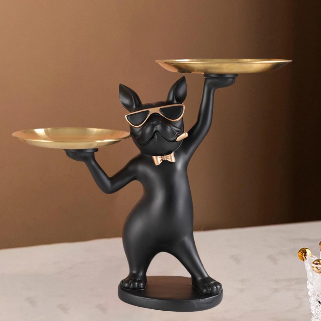 Statue Ornament Sculptures, Desktop Decorations Fruit Tray Gift Desk Storage for Home, Living Room,