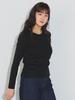 Beams Heart Knit Crew Knit Crew One Size Women's L/S Pants, Lamé Pants, Black,